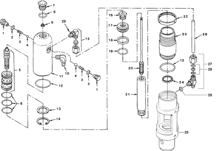 Part Location Diagram of 192-000 Titan Hydraulic Elbow
