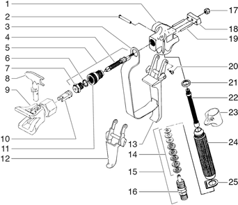 Profinish As1130 Lx-80 Spray Gun Diagram and Parts List for AS1130  Titan Paint Sprayer