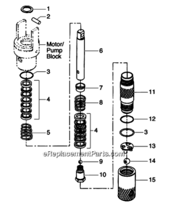 Part Location Diagram of 143-822 Titan Pump Cylinder