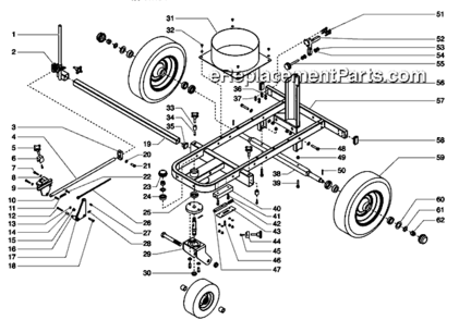 Cart Assembly Diagram and Parts List for 6900 759-695 Titan Paint Sprayer