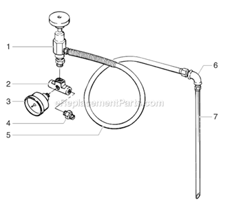Heavy Duty Outlet Assembly Diagram and Parts List for 6900SF 600-161 Titan Sprayer