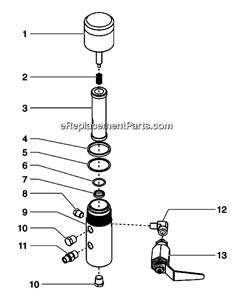 Filter Assembly Diagram and Parts List for 6900SF 600-161 Titan Sprayer