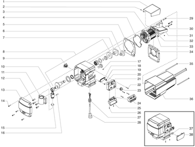 840ix Digital Drive Assembly Diagram and Parts List for 840IX digital Titan Paint Sprayer