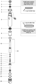 Gpx 1600 Fluid Section Assembly Diagram and Parts List for GPX1600  Titan Paint Sprayer