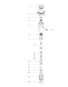 Impact X 440 Fluid Section Assembly Diagram and Parts List for 440X  Titan Paint Sprayer