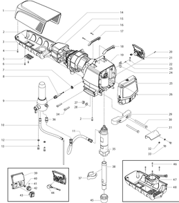 Impact 1040 Main Assembly Diagram and Parts List for 1040  Titan Paint Sprayer