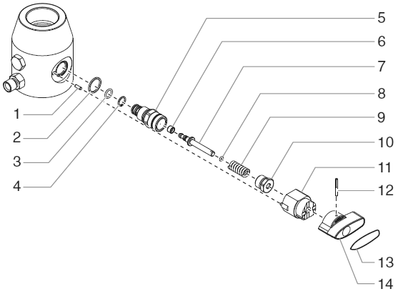Lcx 130 Prime/Spray Valve Assembly (P/N 0507690) Diagram and Parts List for LCX130  Titan Paint Sprayer