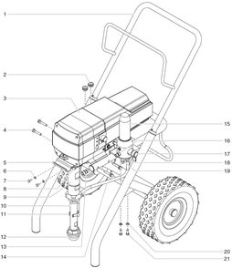 1140i Main Assembly Diagram and Parts List for 1140I  Titan Paint Sprayer