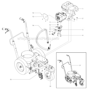 Main Assembly Diagram and Parts List for 2800M  Titan Paint Sprayer