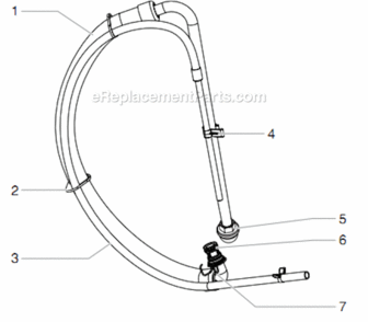 Siphon Assembly Diagram and Parts List for 2800M  Titan Paint Sprayer