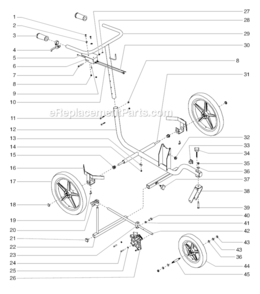 Cart Assembly Diagram and Parts List for 800 759-091 Titan Paint Sprayer