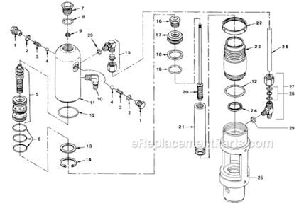 Fluid Section Diagram and Parts List for 4900XLT 759-490 Titan Paint Sprayer