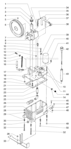 Part Location Diagram of 424-284 Titan Pressure Hose Assembly