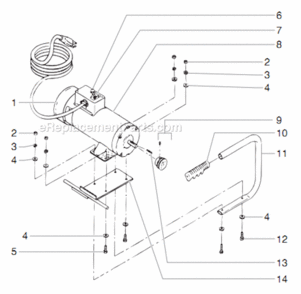 Siphon Assembly Diagram and Parts List for 4900XLT 759-490 Titan Paint Sprayer