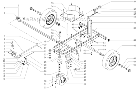 Part Location Diagram of 757-014 Titan Gun Support Bar
