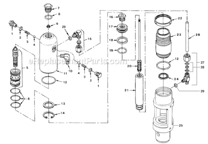 Fluid Section Diagram and Parts List for 4900XLT 759-492 Titan Paint Sprayer