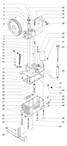 Hydraulic System Assembly Diagram and Parts List for 4900XLT 759-492 Titan Paint Sprayer