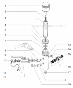 Belt Guard Assembly Diagram and Parts List for 6900XLT 759-690 Titan Paint Sprayer