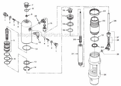 Hydraulic Motor Diagram and Parts List for 6900XLT 759-692 Titan Paint Sprayer