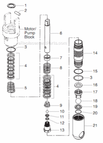 Fluid Section Diagram and Parts List for 6900XLT 759-692 Titan Paint Sprayer