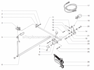 Second Gun Assembly Diagram and Parts List for 6900XLT 759-692 Titan Paint Sprayer