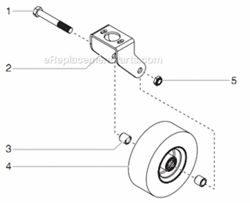 Wheel Assembly Diagram and Parts List for 6900XLT 759-692 Titan Paint Sprayer