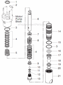 Filter Assembly Diagram and Parts List for 8900XLT 759-898 Titan Paint Sprayer