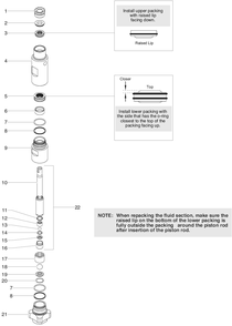 840ix Digital Fluid Section Assembly (P/N 800-300) Diagram and Parts List for 840IX digital Titan Paint Sprayer