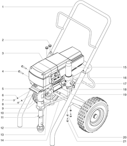 840ix Digital Main Assembly Diagram and Parts List for 840IX digital Titan Paint Sprayer