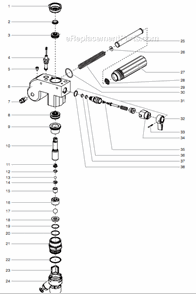 Part Location Diagram of 805-350 Titan Pusher Assembly Clip