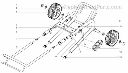 Part Location Diagram of 805-405 Titan Cart Weldment