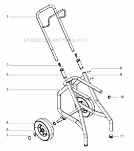 High Rider Assembly Diagram and Parts List for 640 805-004 Titan Sprayer