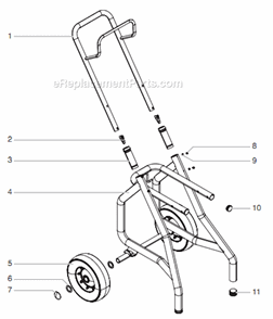 High Rider Assembly Diagram and Parts List for 540 805-006 Titan Sprayer