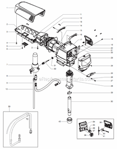 Main Assembly Diagram and Parts List for 840LOWRIDER 805-010 Titan Sprayer