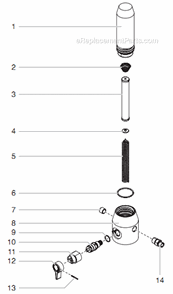 Filter Assembly Diagram and Parts List for 840LOWRIDER 805-010 Titan Sprayer