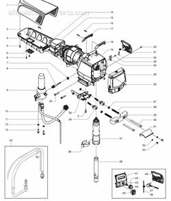 Main Assembly Diagram and Parts List for 1140 805-011 Titan Sprayer