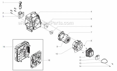 Drive Assembly Diagram and Parts List for 1140 805-012 Titan Sprayer