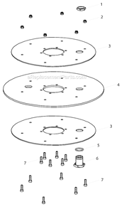 Follower Plate Diagram and Parts List for POWRRAM251 820-100 Titan Paint Sprayer