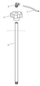 Complete Hollow Rod Diagram and Parts List for POWRRAM251 820-100 Titan Paint Sprayer