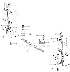 Pail Centering/Locking Kit Diagram and Parts List for POWRRAM251 820-100 Titan Paint Sprayer