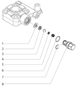 Elite 3000 Outlet Valve Assembly Diagram and Parts List for 3000  Titan Paint Sprayer