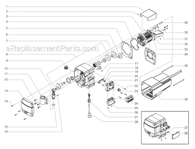 Drive Assembly Diagram and Parts List for 840IX 800-2035 Titan Sprayer
