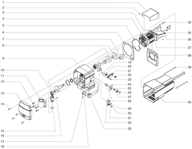 Performer 1140ix Drive Assembly Diagram and Parts List for 1140IX performer Titan Paint Sprayer