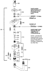 Epic 440e Fluid Section Diagram and Parts List for 440E  Titan Paint Sprayer
