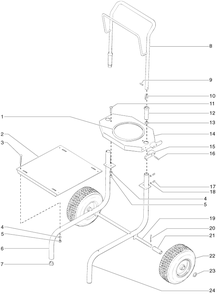 Profinish C-100 Cart Assembly (P/N 773-910) Diagram and Parts List for C-100  Titan Paint Sprayer