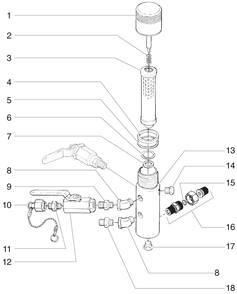 Powrliner 6900xlt Sp Filter Assembly (P/N 779-098) Diagram and Parts List for 6900XLT POWRLINER Titan Paint Sprayer