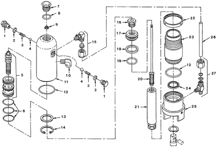 Powrtwin 4500 Hydraulic Motor Diagram and Parts List for 4500  Titan Paint Sprayer