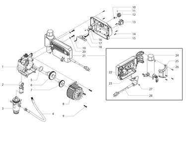 Impact X 440 Drive Assembly Diagram and Parts List for 440X  Titan Paint Sprayer