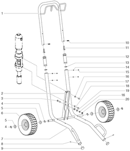 Powrtwin 6900gh Cart Assembly Diagram and Parts List for 6900GH  Titan Paint Sprayer