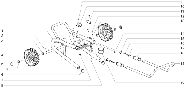 Epx2355 Low Boy Cart Assembly (P/N 0551547) Diagram and Parts List for EPX2355  Titan Paint Sprayer